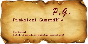 Piskolczi Gusztáv névjegykártya